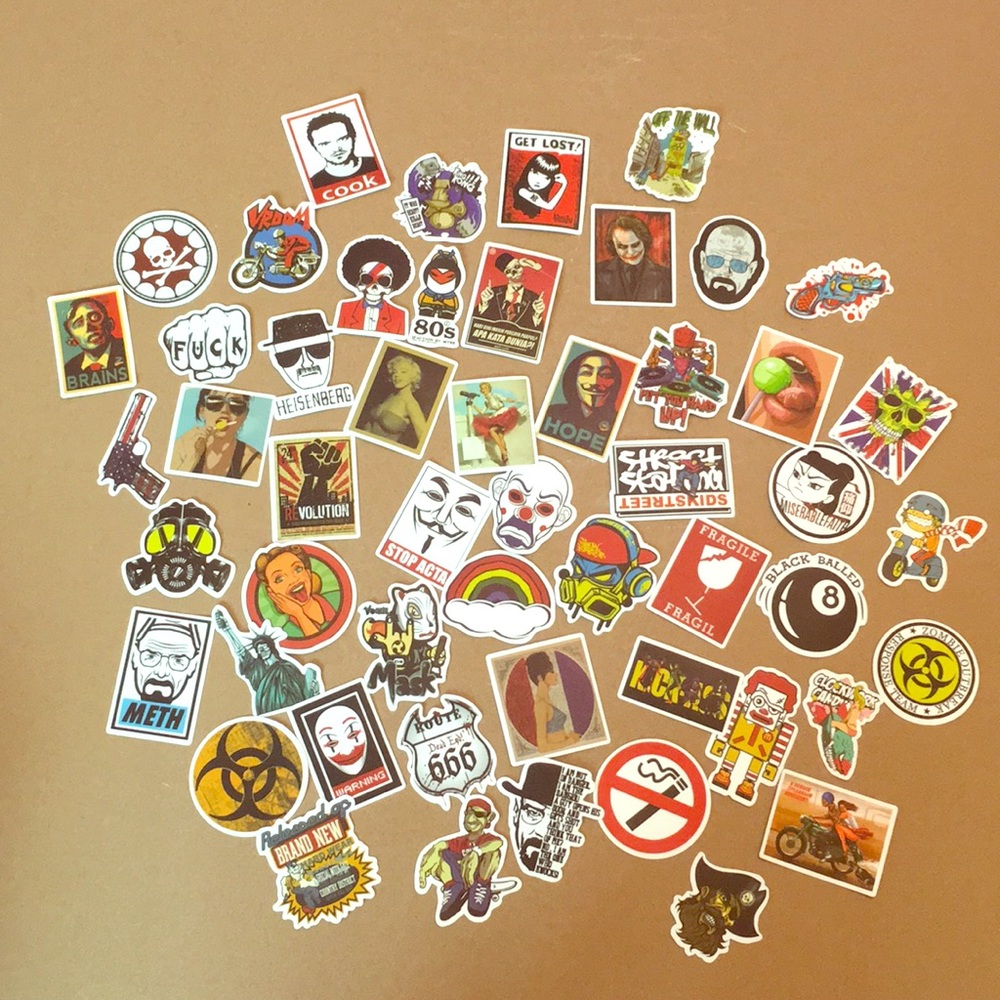 80's themed stickers